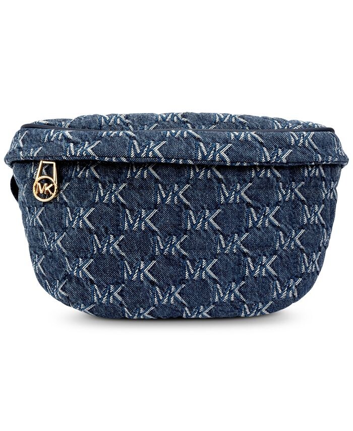 

Женская джинсовая жаккардовая поясная сумка Michael Kors, синий
