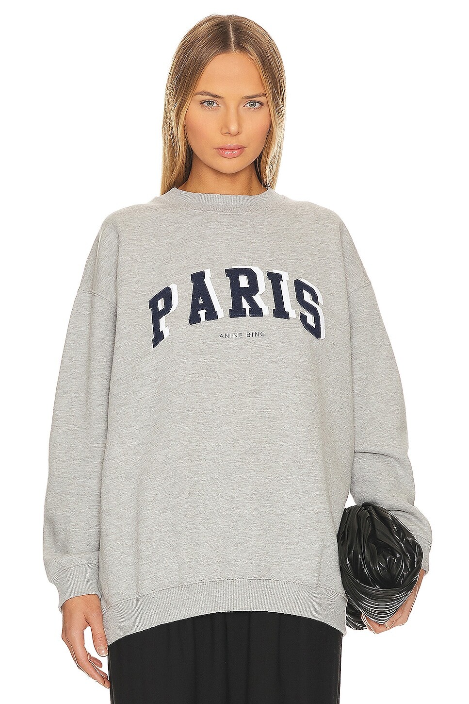 

Толстовка ANINE BING Tyler Paris, цвет Heather Grey