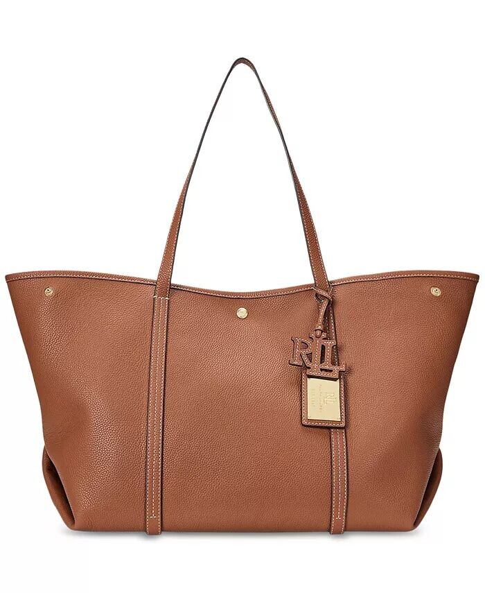 

Большая большая сумка Emerie из шагреневой кожи Lauren Ralph Lauren, черный