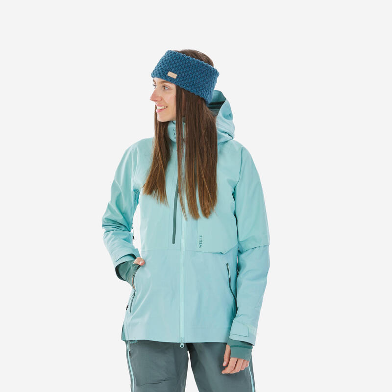 Лыжная куртка женская - FR900 бирюзовый WEDZE, цвет blau