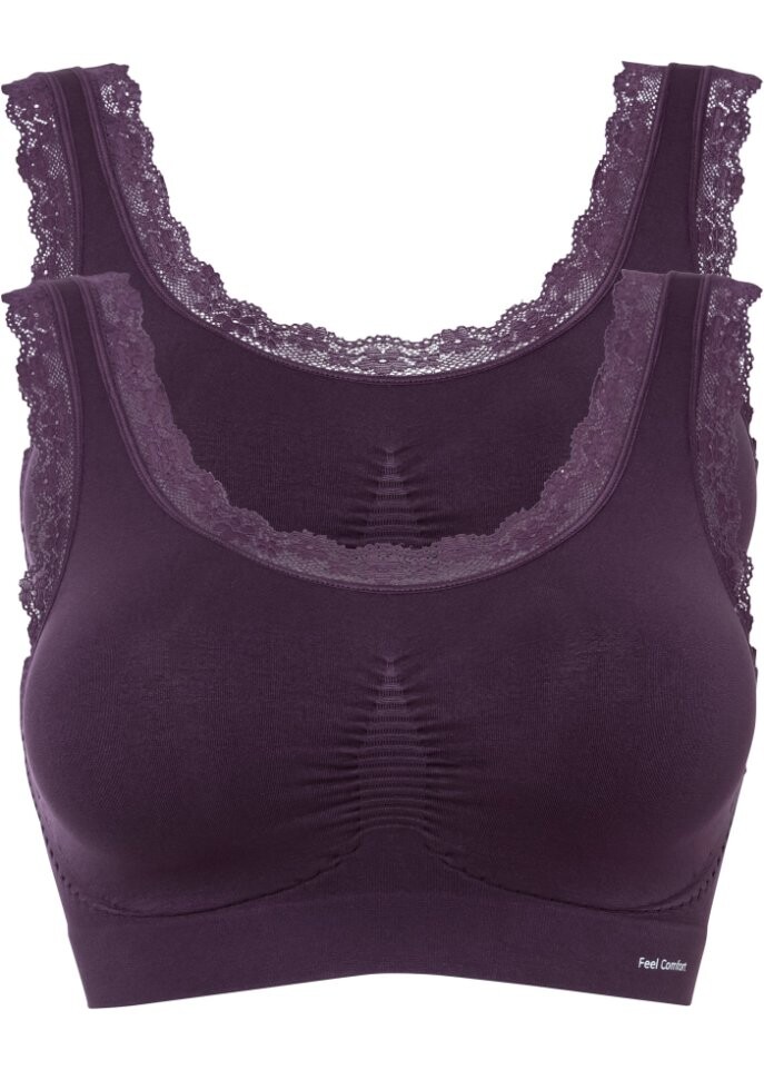 

Бесшовное бюстье feel comfort (2 шт) Bpc Bonprix Collection, фиолетовый