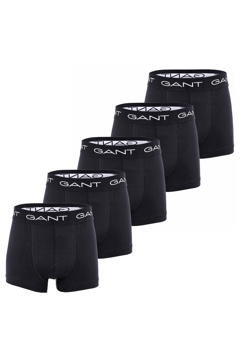 

Боксеры с хлопком и логотипом, 5 пар Gant, черный