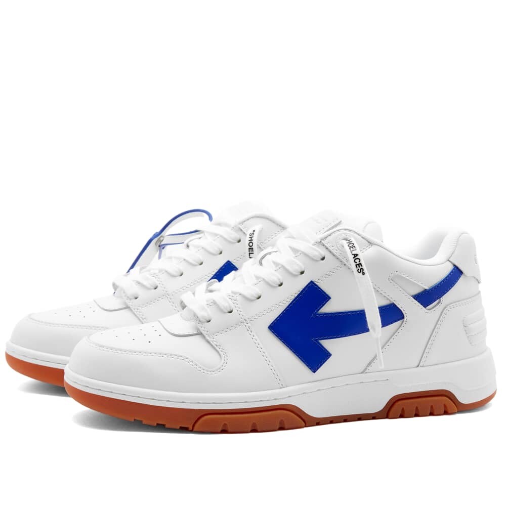 

Off-White низкие кожаные кроссовки Out Of Office, белый/синий