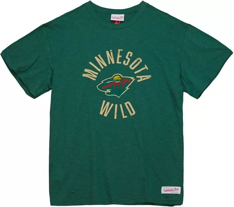 

Зеленая футболка Mitchell & Ness Minnesota Wild 2023 Slub