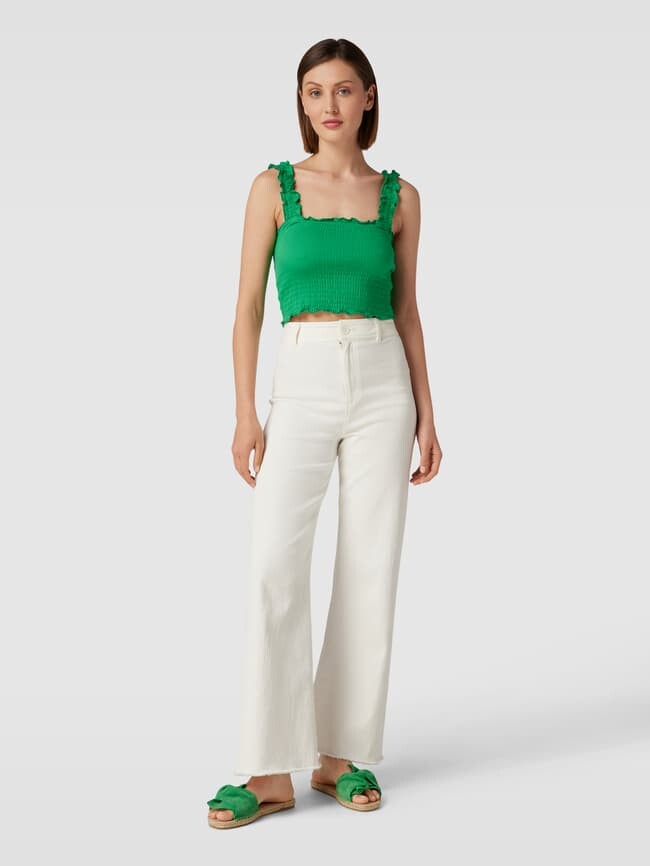 Топ со сборками, модель MEDOSIABEL Vero Moda, зеленый