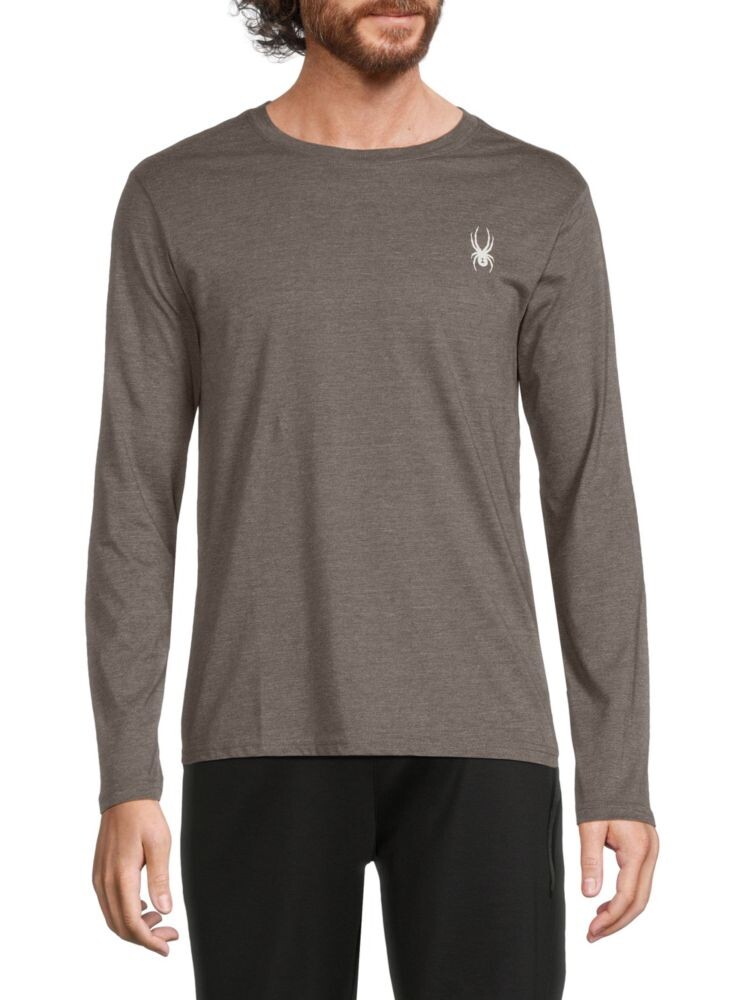 

Футболка с ярким логотипом Wordmark Spyder, цвет Dark Heather Tan