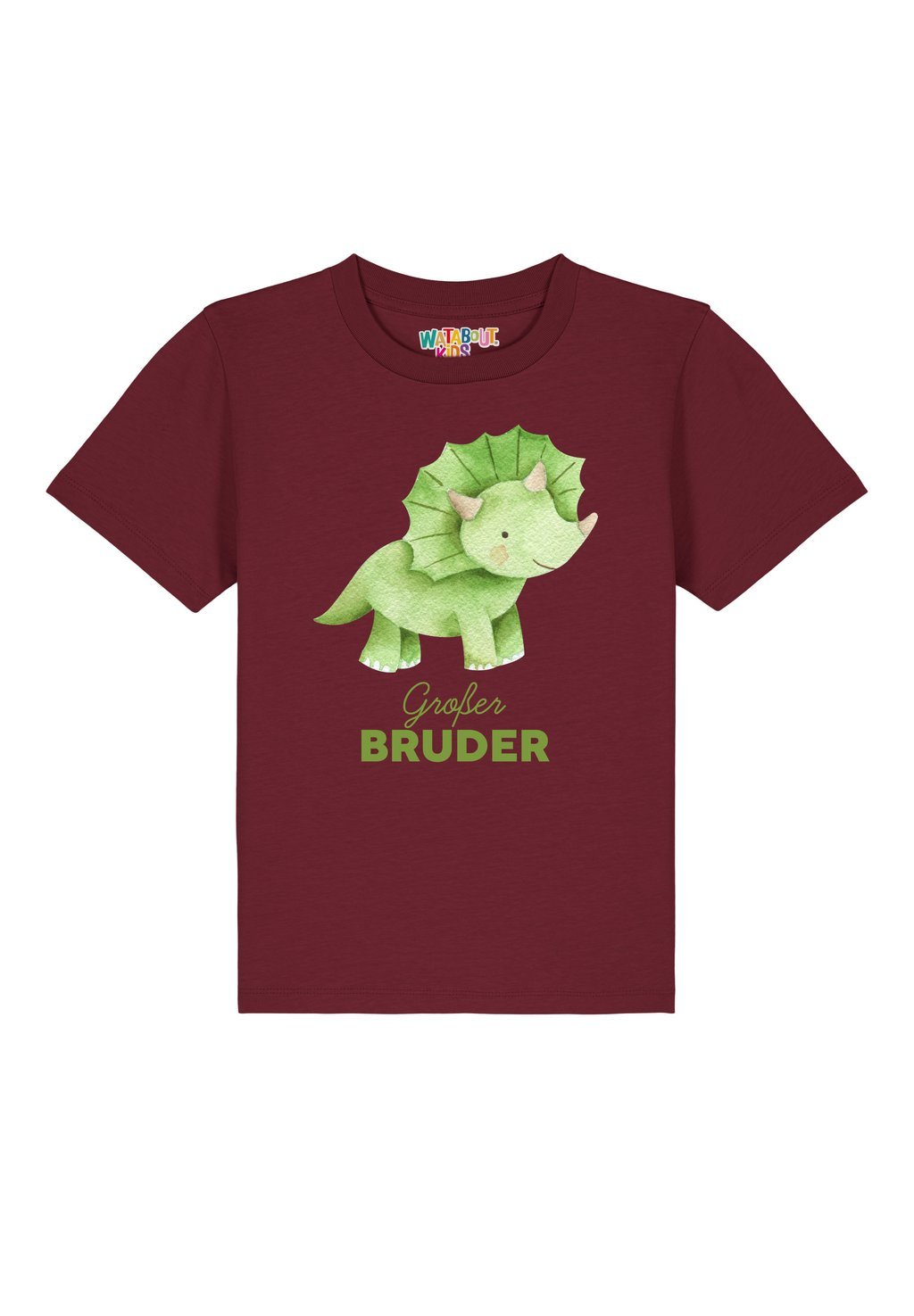 

Футболка с принтом DINOSAURIER GROSSER BRUDER Watapparel, цвет burgundy