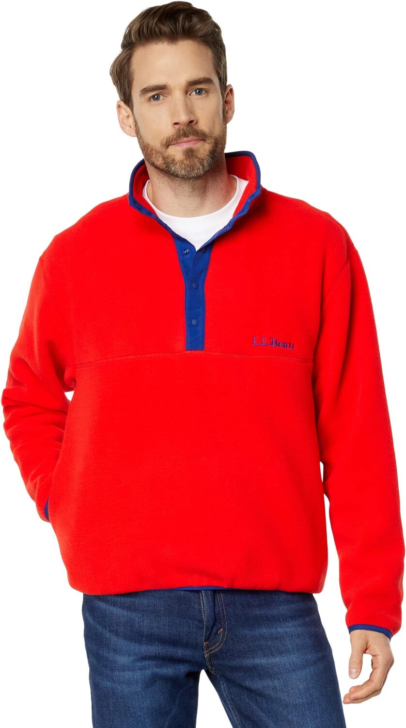 Куртка Bean's Classic Snap Fleece Pullover Adults L.L.Bean, цвет Lobster Red