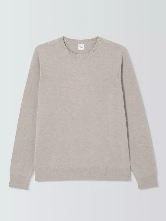 

Джемпер John Lewis Cotton Crew Neck, цвет toast