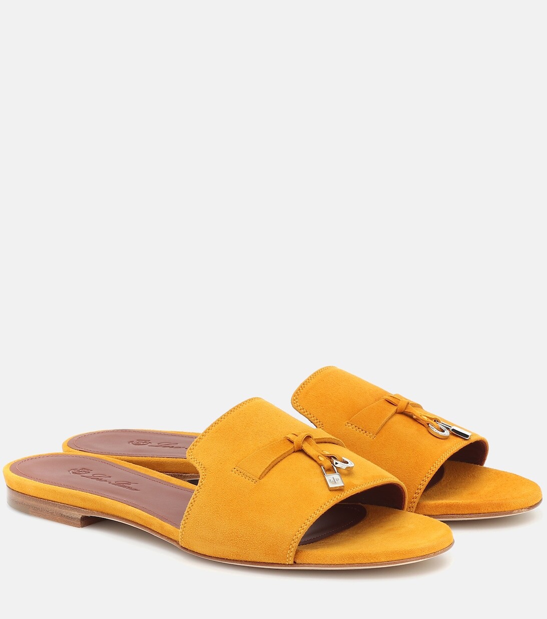 

Замшевые шлепанцы Summer Charms Loro Piana, желтый