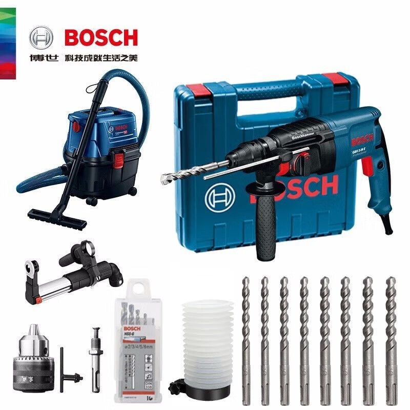 Ударная дрель Bosch GBH2-26E с пылесосом в комплекте