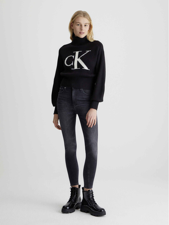 

Свитер Calvin Klein Rollkragen, черный