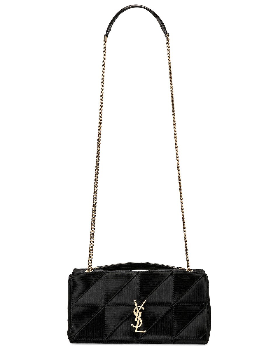 

Сумка Saint Laurent Medium Satin Jamie Chain, цвет Nero & Nero