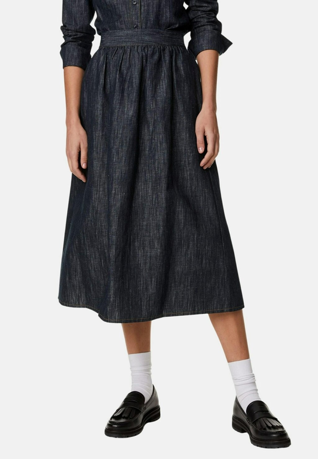 

Юбка А-силуэта DENIM MIDAXI CIRCLE Marks & Spencer, цвет dark denim