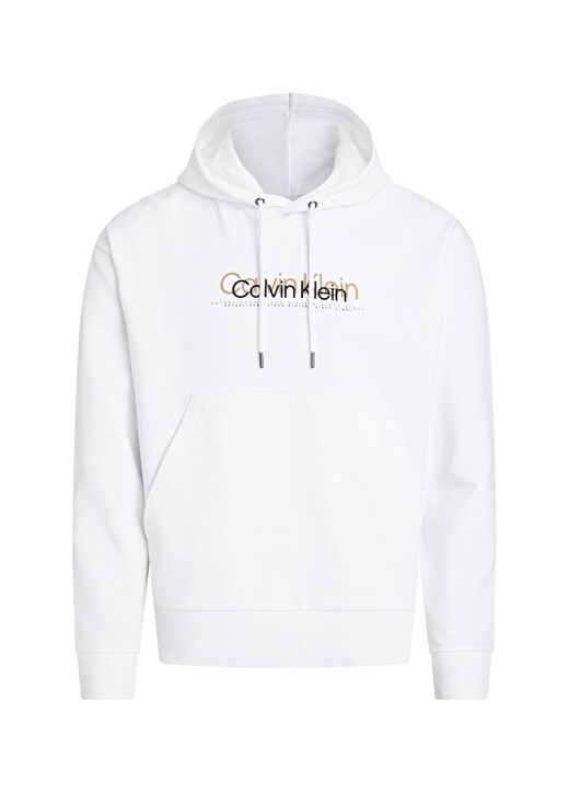 

Белая мужская толстовка с воротником с капюшоном Calvin Klein, Белый