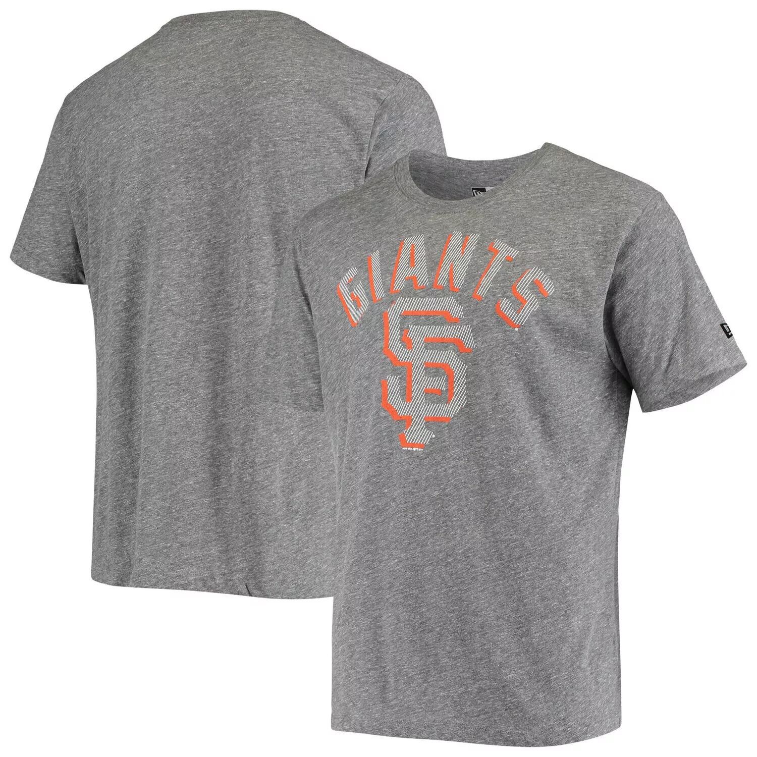 

Мужская серая футболка New Era Heathered San Francisco Giants Shadow Of A Doubt Tri-Blend, Серый
