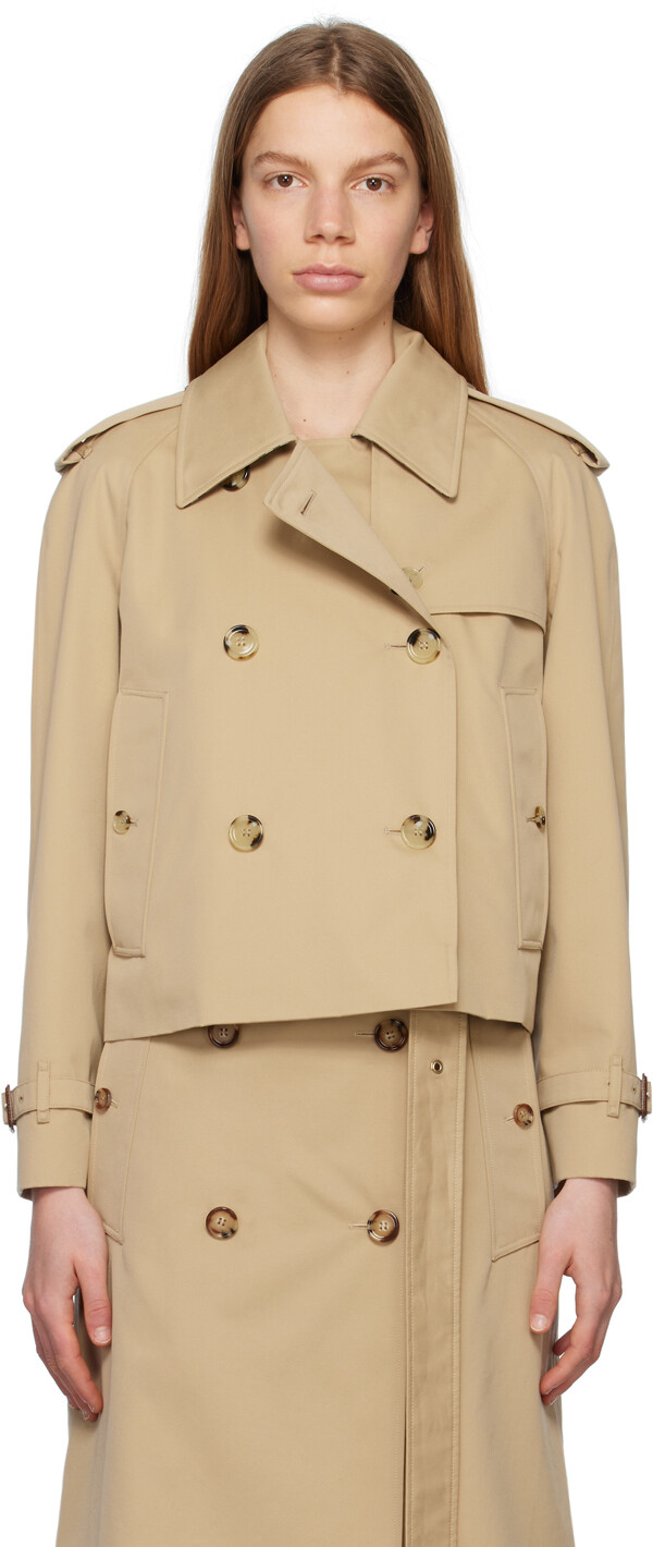 

Светло-коричневая укороченная куртка Burberry, Коричневый