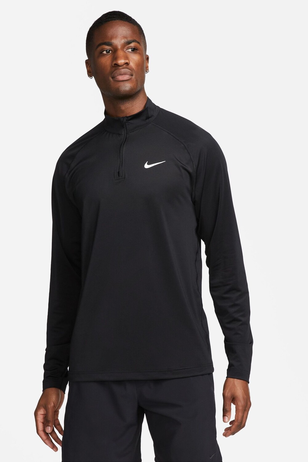 

Тренировочный топ Dri-FIT Ready с молнией 1/4 Nike, черный