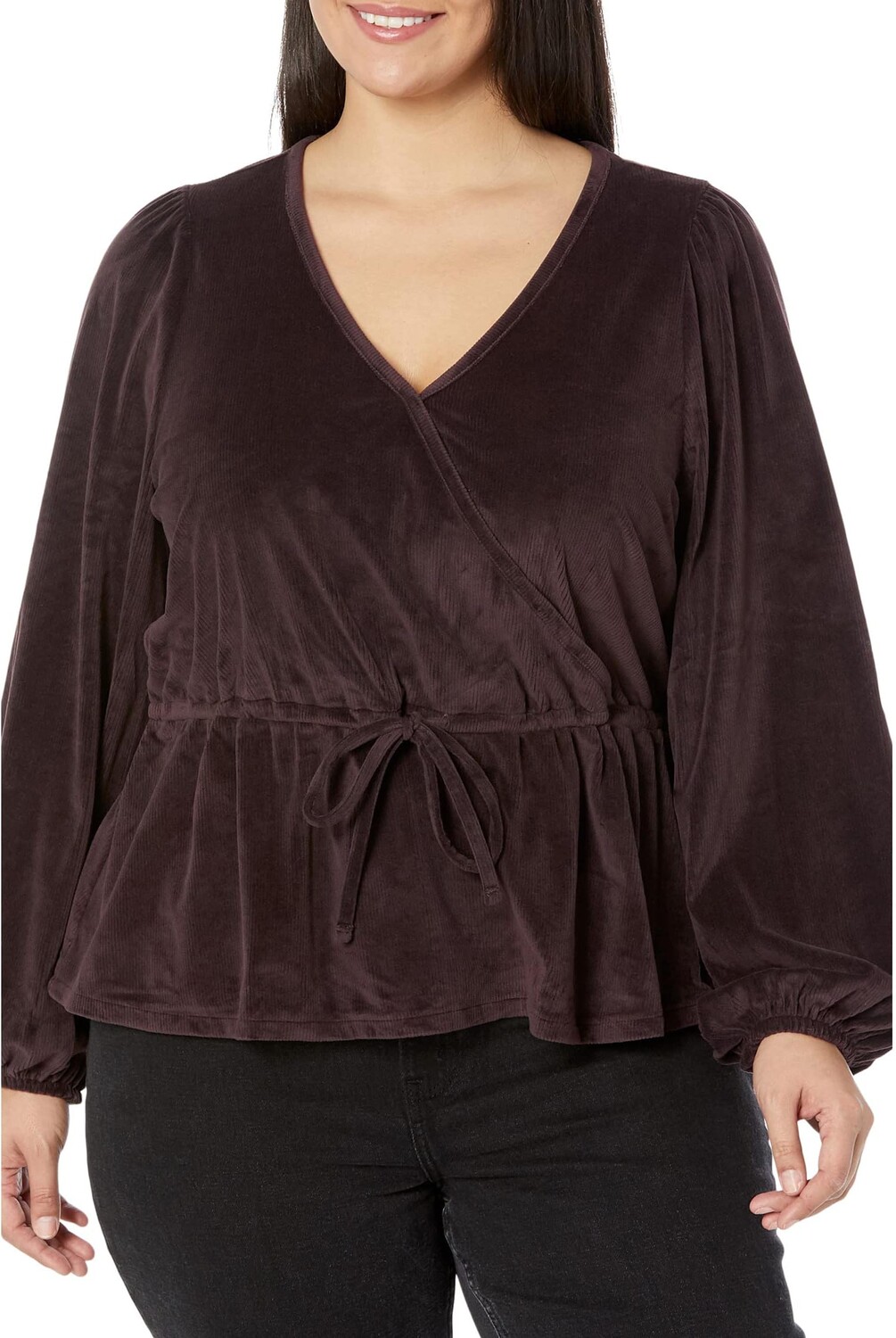 

Топ Fuji с завязками и запахом Plus Madewell, цвет Spiced Raisin