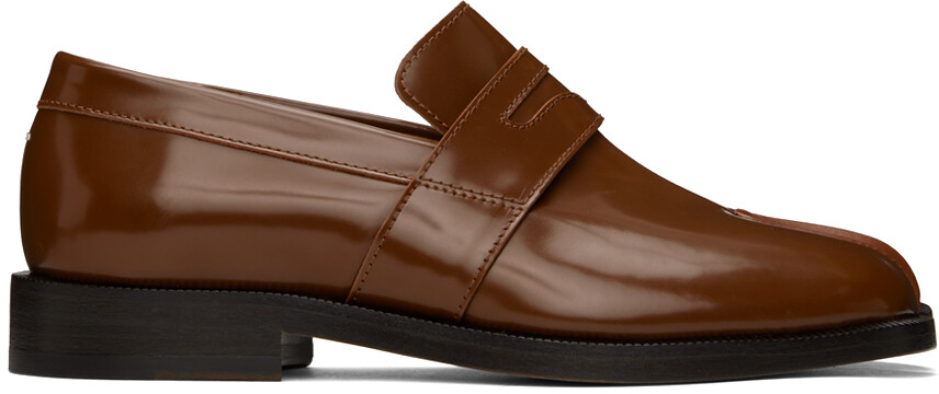 

Коричневые лоферы Таби Maison Margiela, цвет Cognac