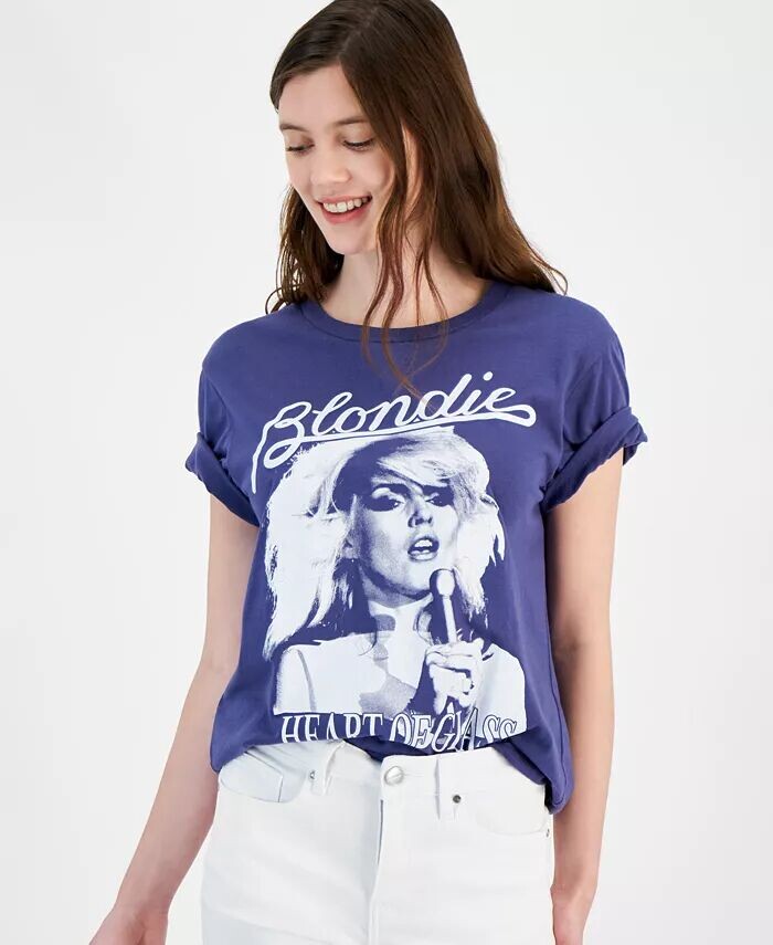 

Футболка с рисунком Blondie Heart of Glass для юниоров Love Tribe, синий
