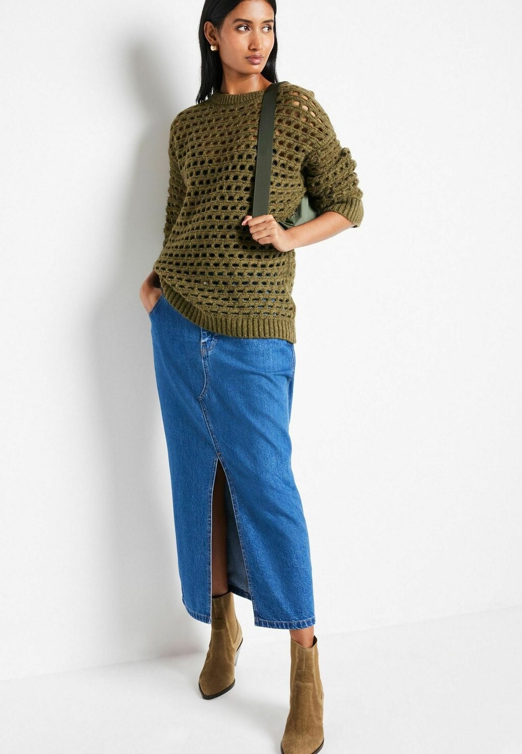 

Вязаный свитер OPEN STITCH Next, цвет khaki green