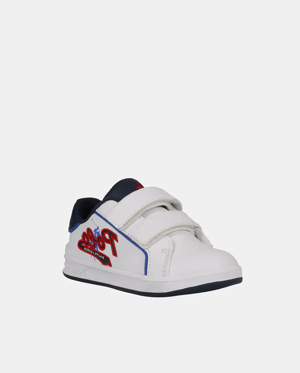 

Детские низкие кроссовки Heritage Court в форме шлема с логотипом Polo Ralph Lauren, белый