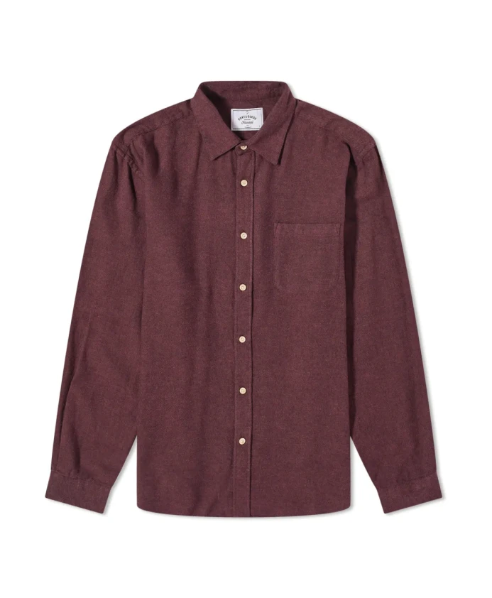 

Рубашка бордо с пуговицами из мочевины Portuguese Flannel, коричневый