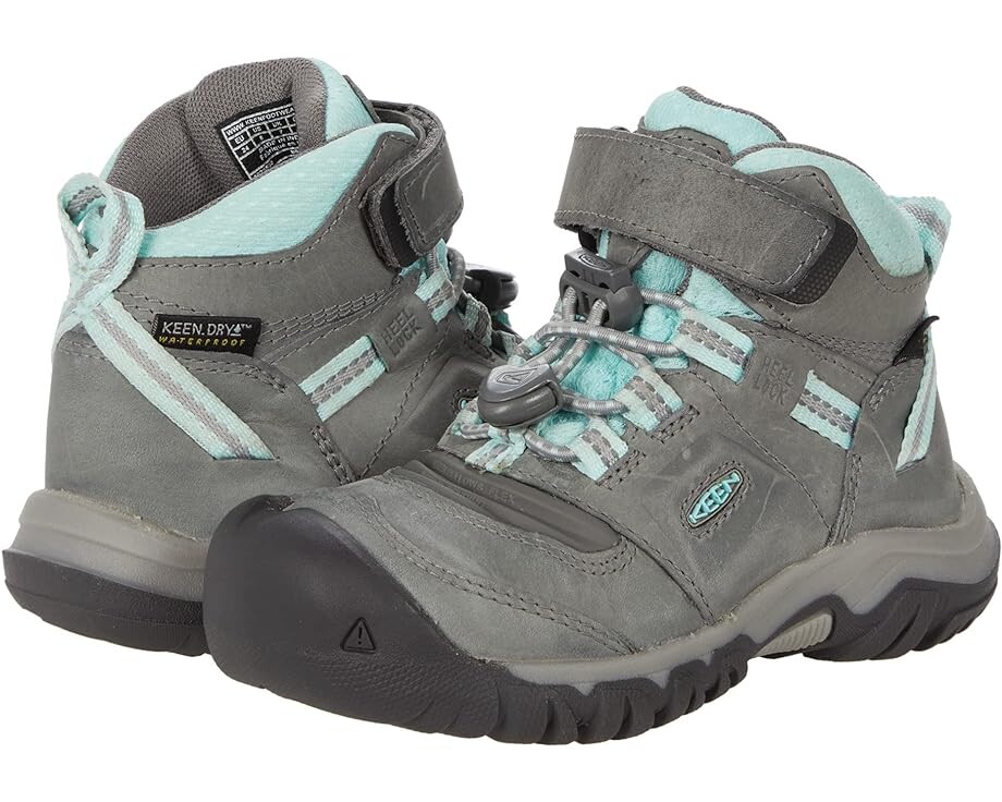 

Походные ботинки Keen Ridge Flex Mid WP, цвет Grey/Blue Tint