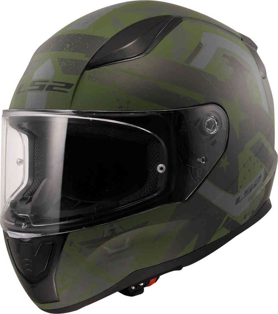 цена Шлем FF353 Rapid II Thunderbirds LS2, оливковый матовый/черный