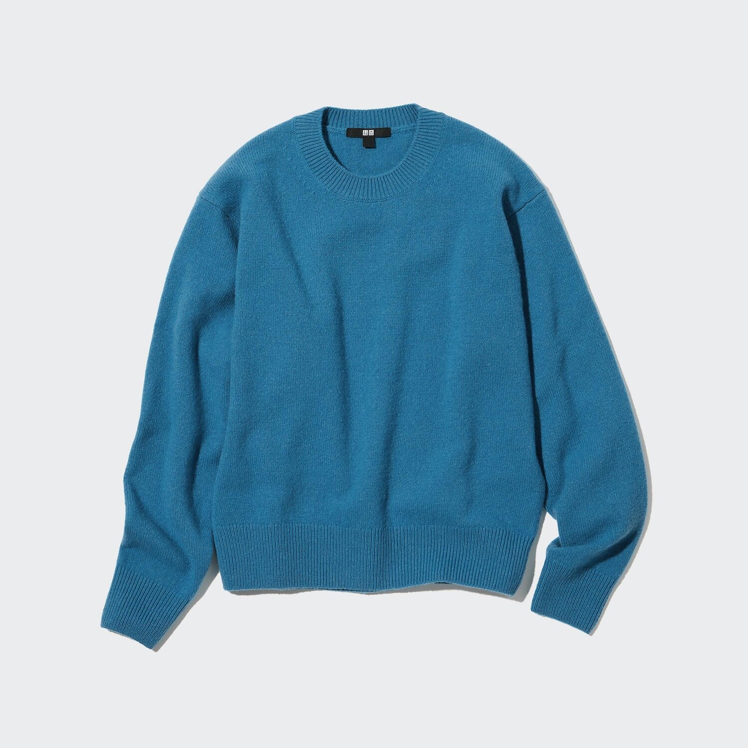 

Джемпер премиум из шерсти ягненка с круглым вырезом UNIQLO, синий