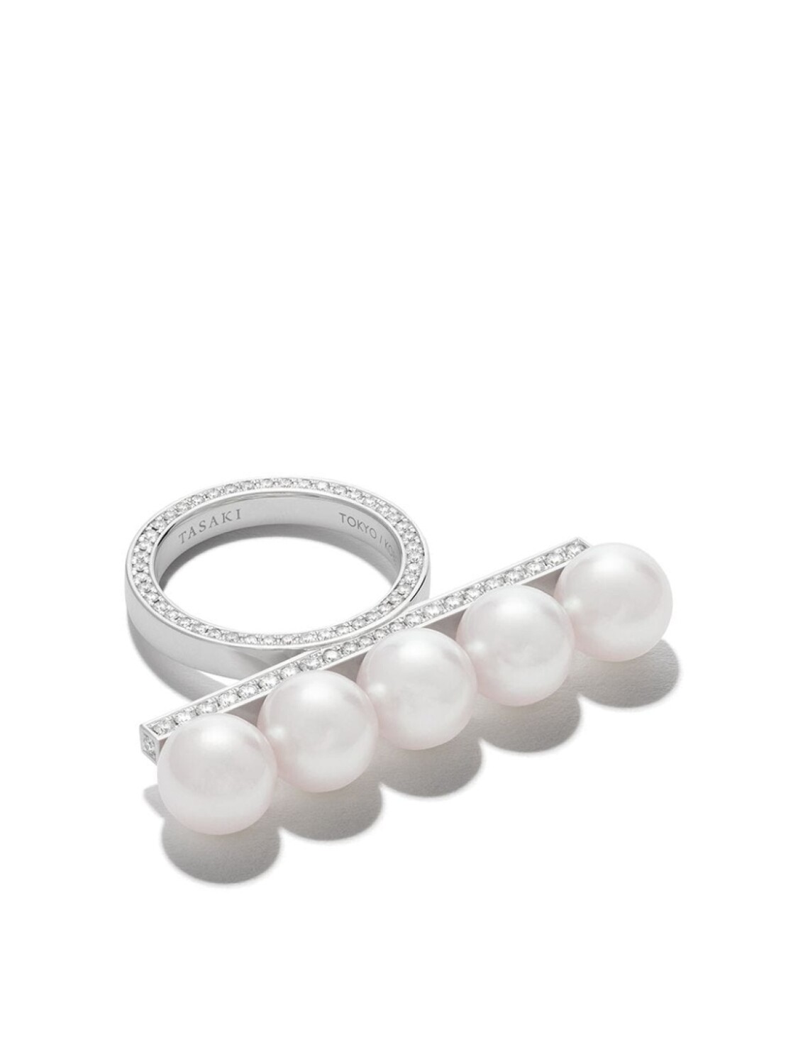

Золотое кольцо Balance с бриллиантами TASAKI, серебряный