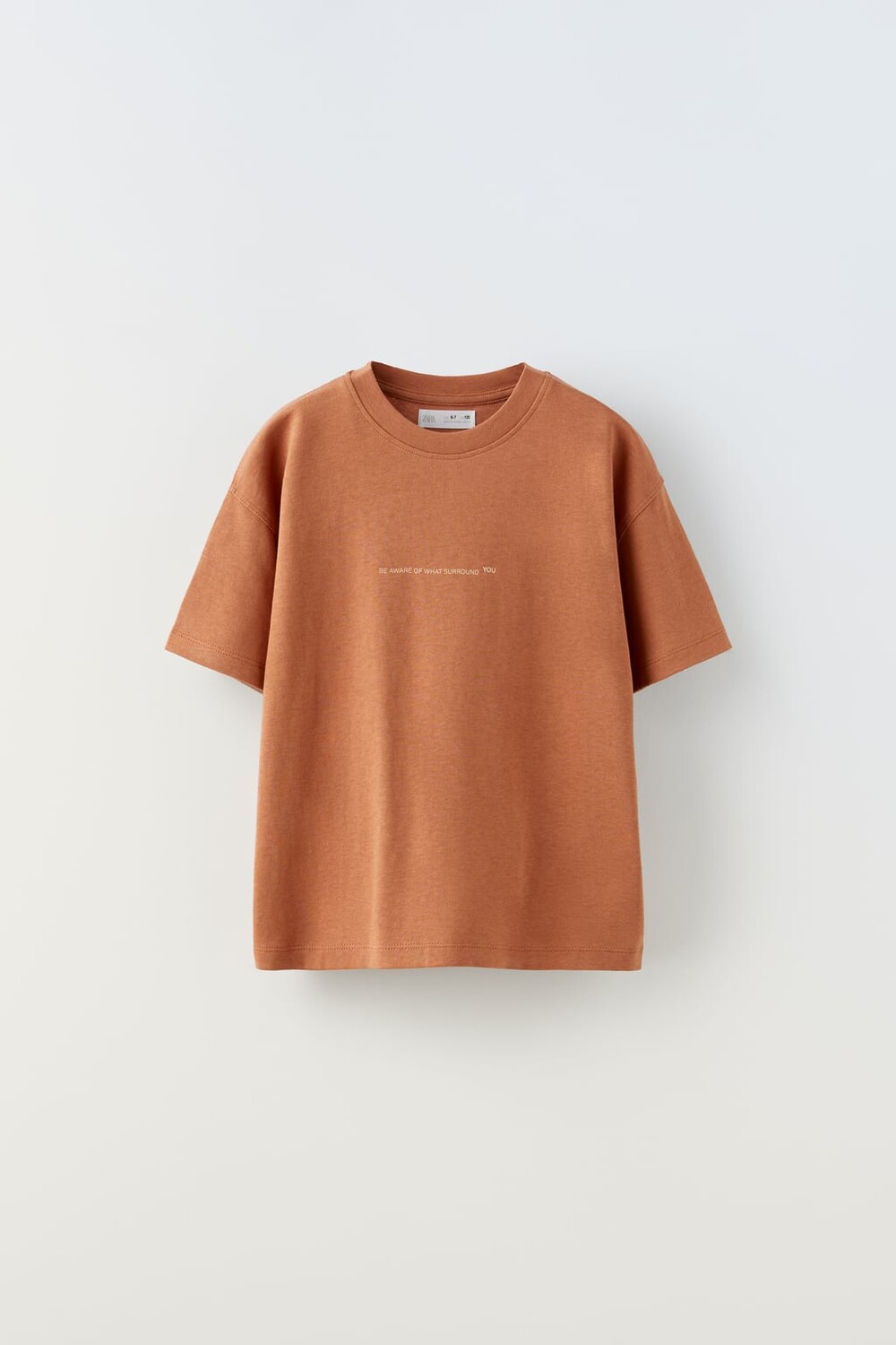 

Футболка со слоганом ZARA, красновато-коричневый