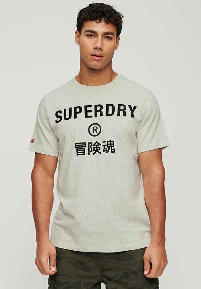 

Футболка с принтом WORKWEAR LOGO VINTAGE Superdry, серый