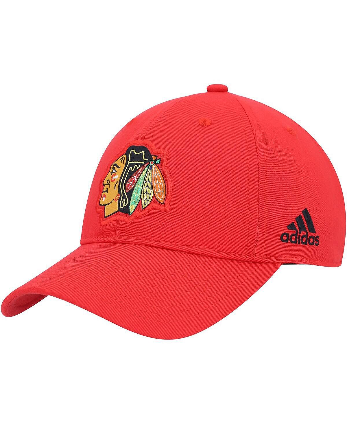 

Мужская красная регулируемая кепка с логотипом Chicago Blackhawks Primary adidas