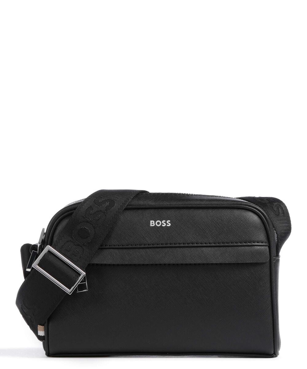 

Сумка через плечо Zair из сафьяновой кожи Boss, черный
