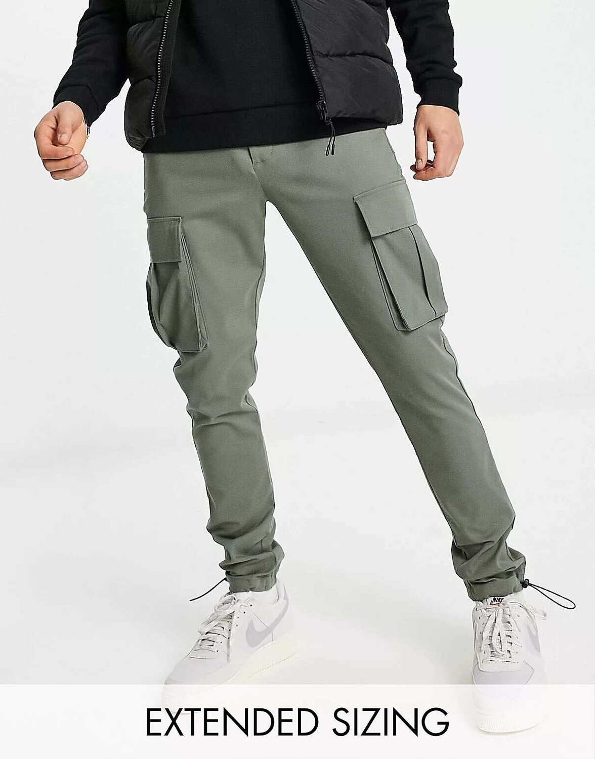 

Брюки-скинни светло-хаки ASOS