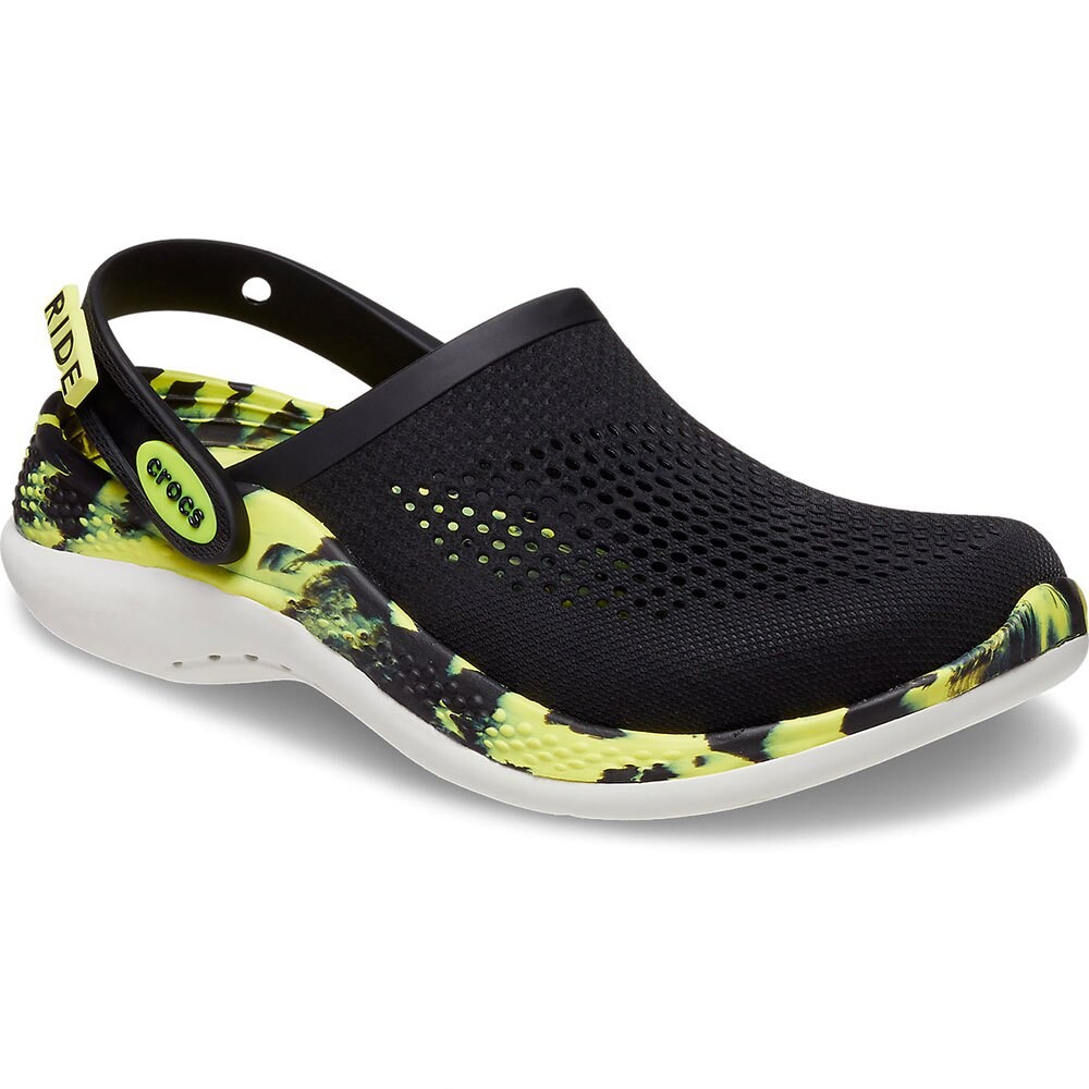 Сабо Crocs Literide 360 Marbled, черный сабо crocs literide 360 clogs unisex черный серый