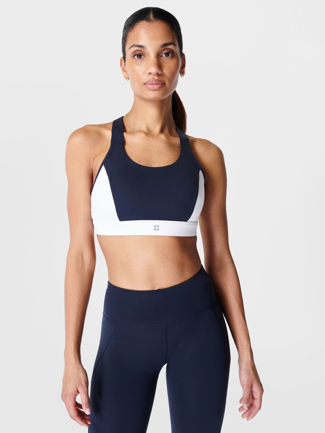 

Спортивный бюстгальтер средней ударной нагрузки Sweaty Betty Power, темно-синий