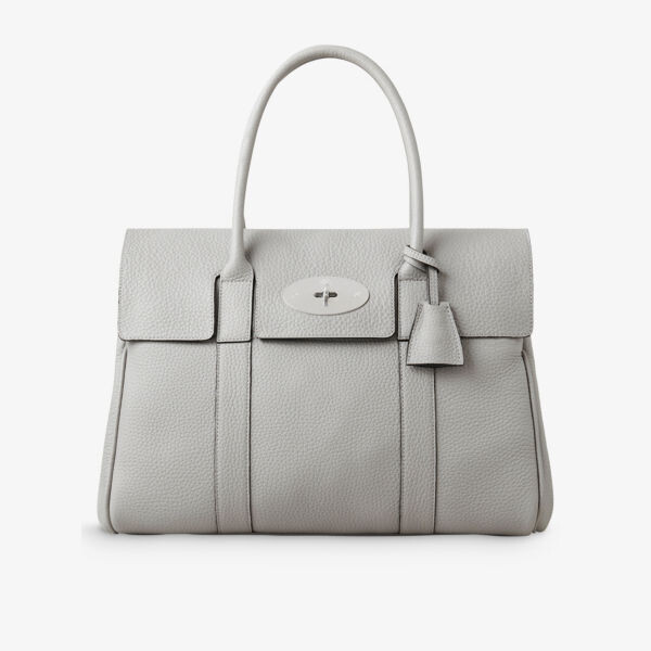 

Кожаная сумка-тоут Bayswater Mulberry, серый