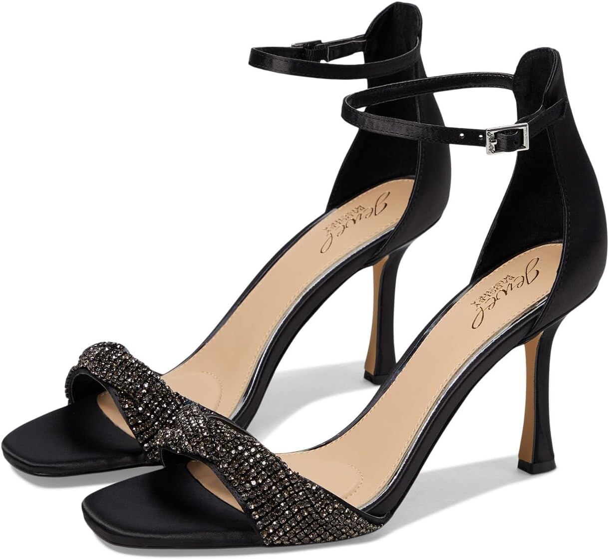 

Босоножки Yesica Jewel Badgley Mischka, цвет Black Satin