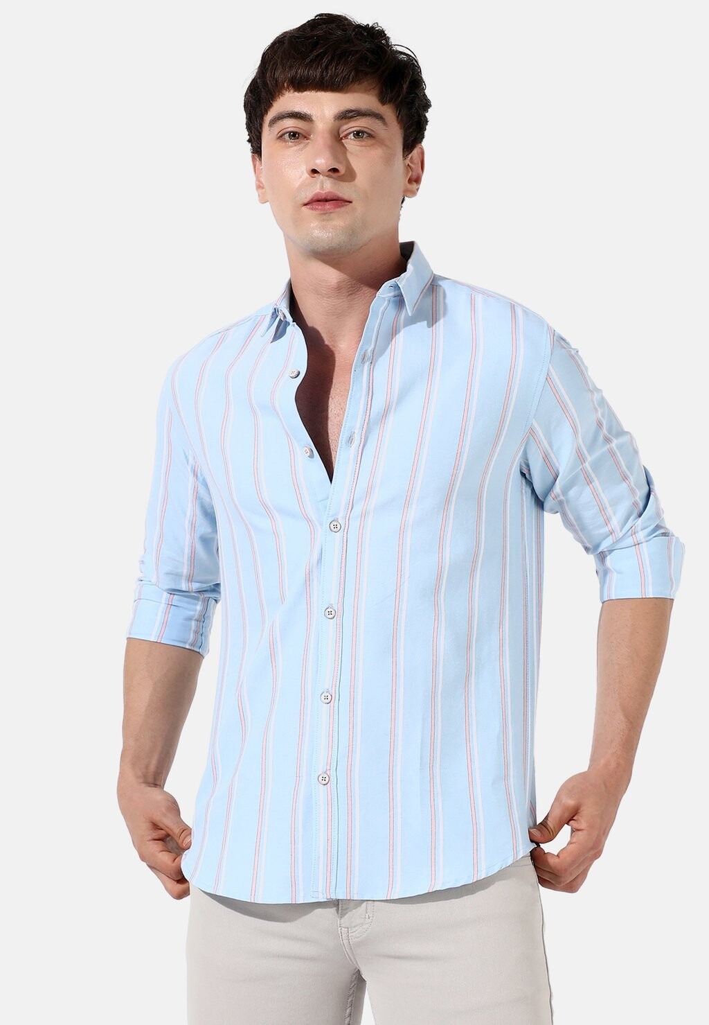 

Рубашка CASUAL EVAN Campus Sutra, цвет blue