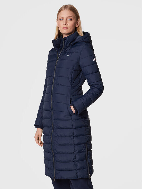 

Пуховик узкого кроя Tommy Jeans, синий