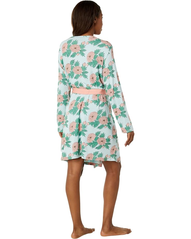 Пижамный комплект Kickee Pants Maternity Nursing Robe & Matching Layette Gown/Hat Set, цвет Spring Sky Floral