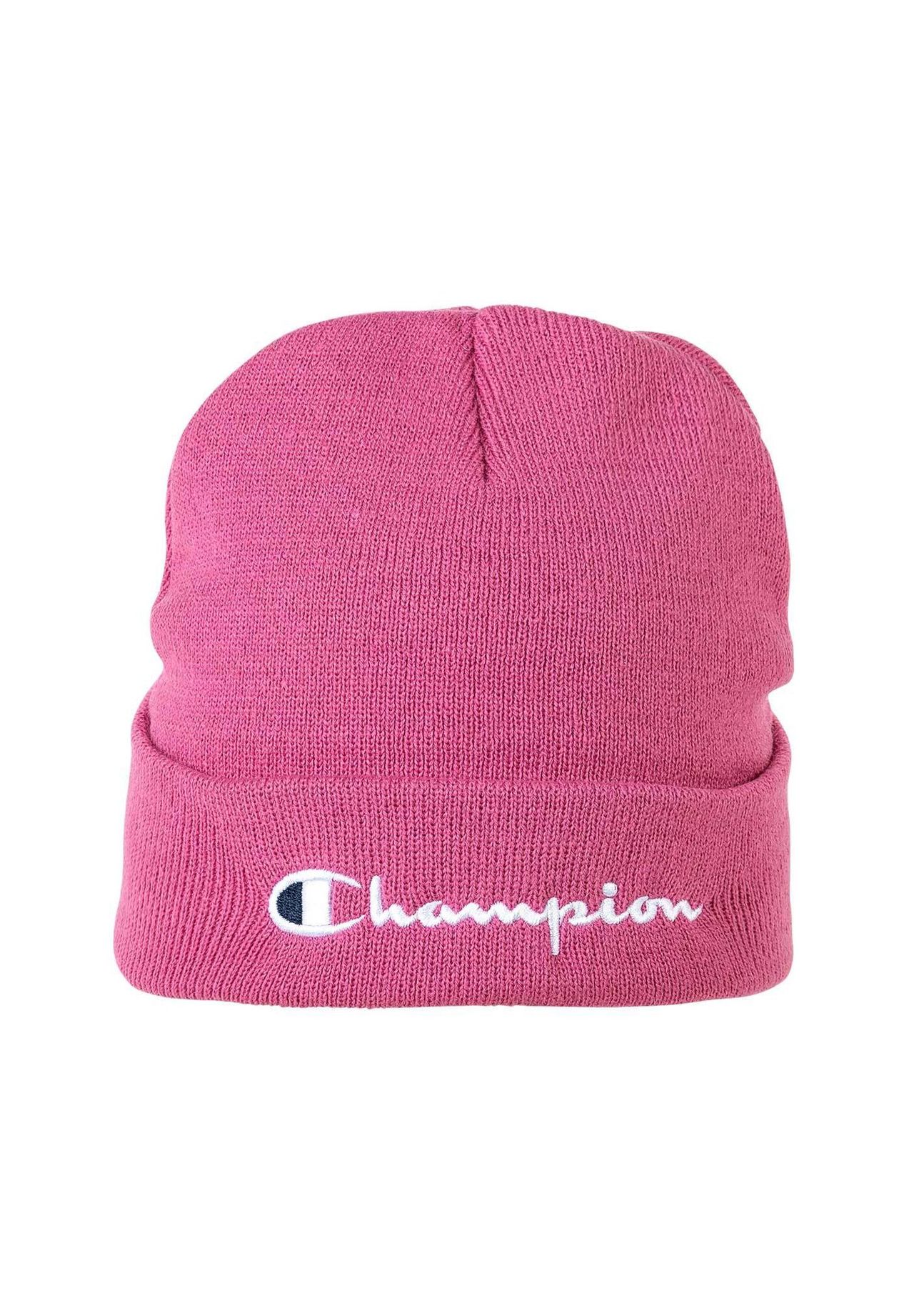 

Шапка женская - бини, вязаная шапка, одного размера, однотонная Champion, цвет Pink One Size