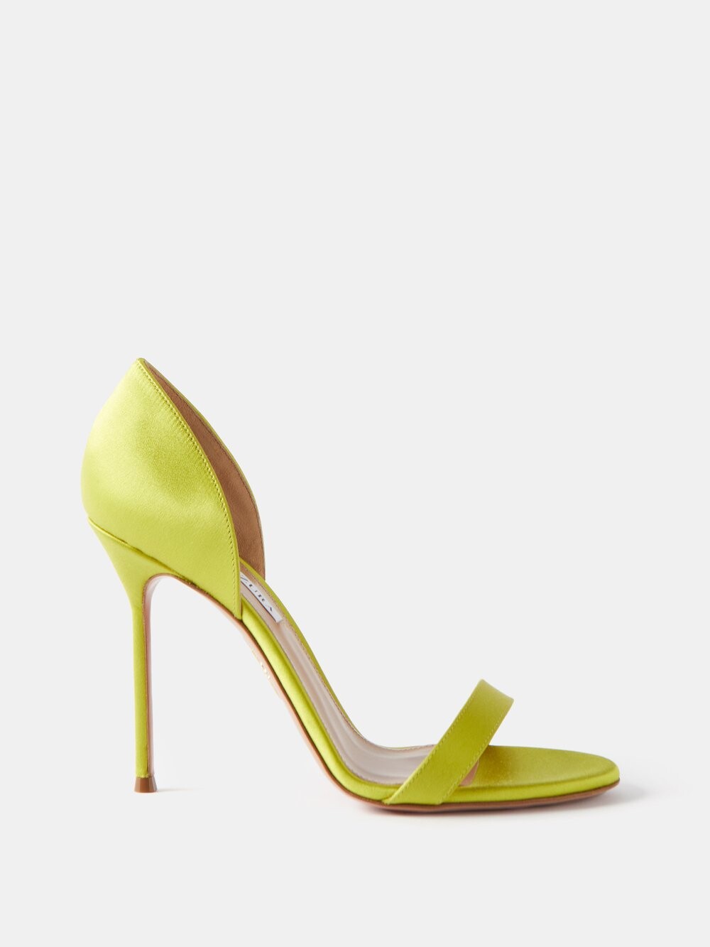

Атласные босоножки uptown 105 Aquazzura, зеленый
