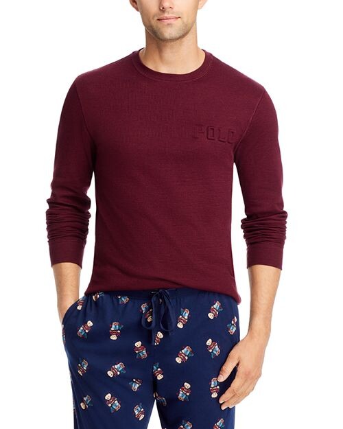 

Рубашка для сна вафельной вязки Polo Ralph Lauren, цвет Red