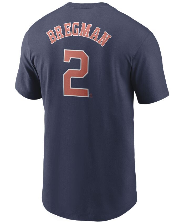 

Мужская футболка Alex Bregman Houston Astros с именем и номером игрока Nike, синий