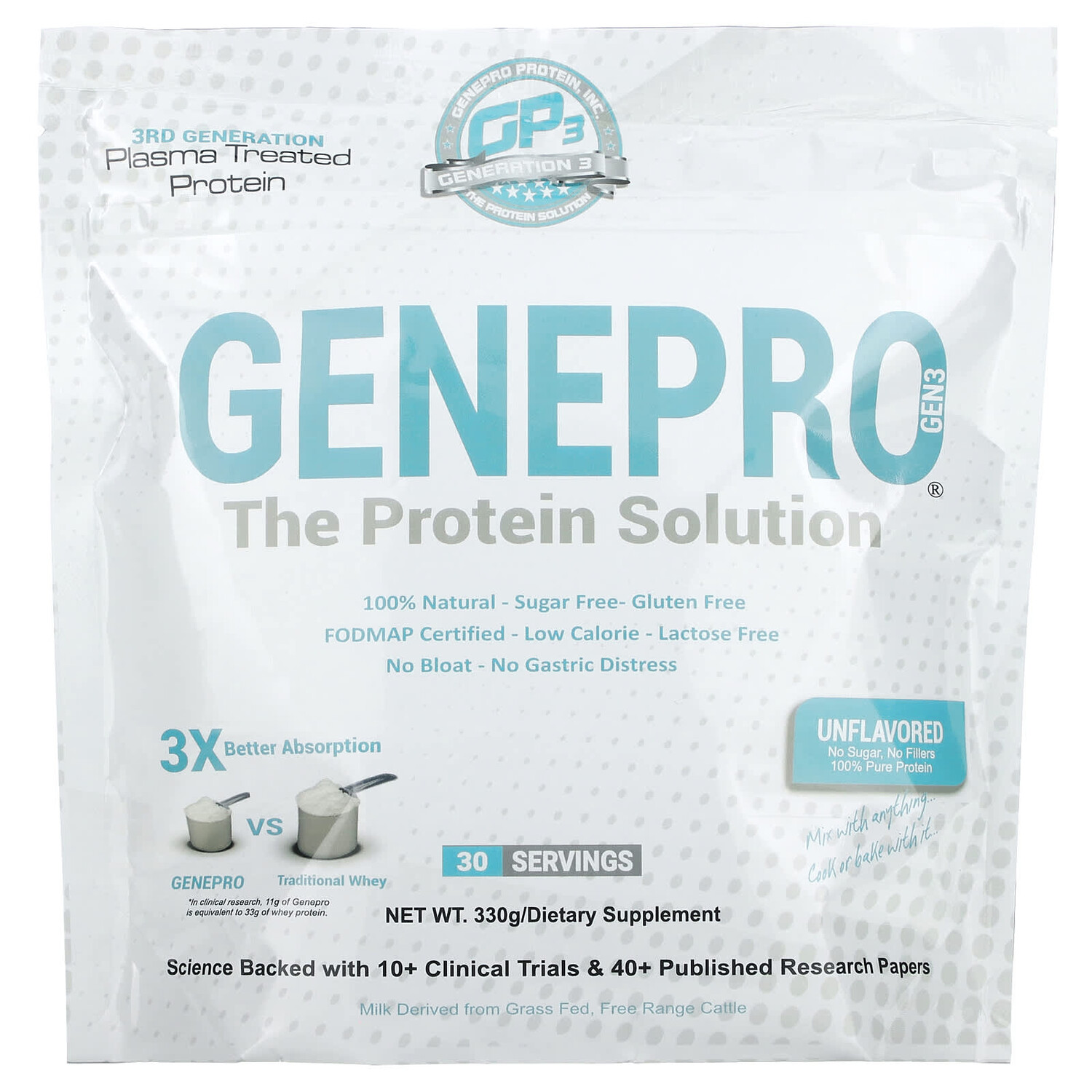 

Протеиновый раствор, без добавок, 330 г, GENEPRO