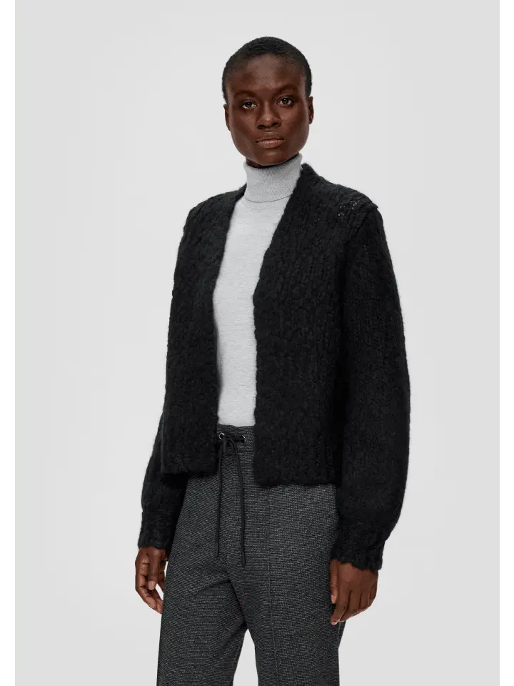 

Кардиган sOliver BLACK LABEL Strickjacke langarm, черный